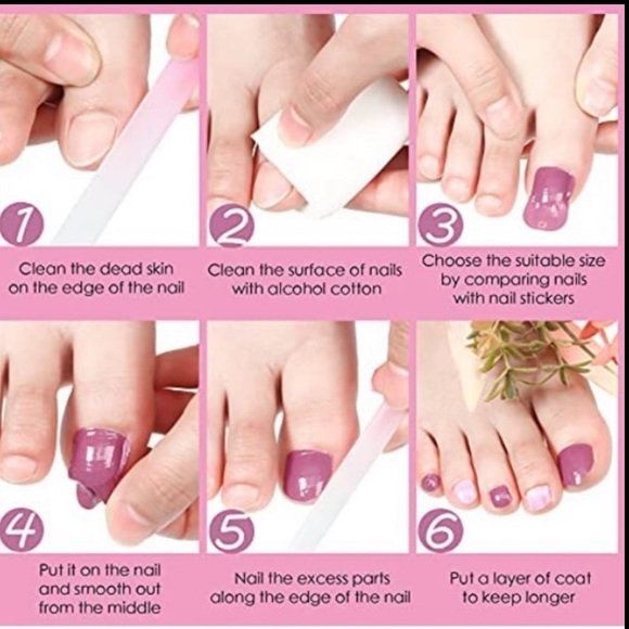 🆕Toe Nail Wraps- Summer Wreaths w/ gold glitter (blue,white&yellow) Design - Picture 4 of 4